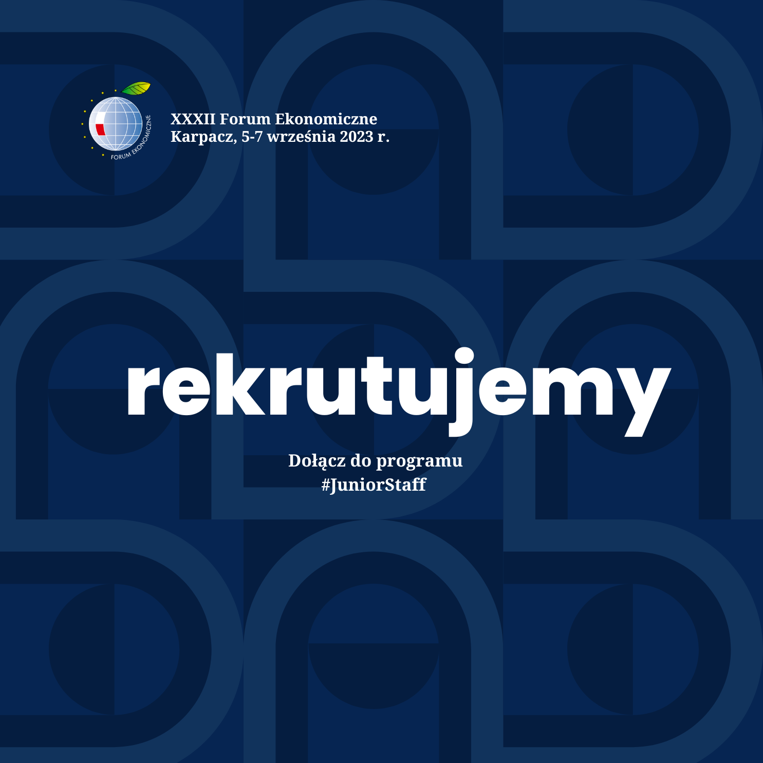 Plakat z napisem rekrutujemy