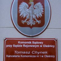 Komornik Sądowy przy SR w Oleśnicy Tomasz Chynek