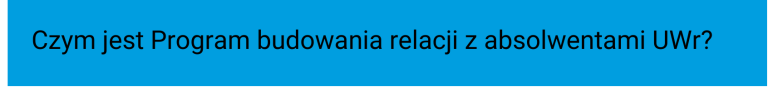 Czym jest Program budowania relacji z absolwentami UWr?