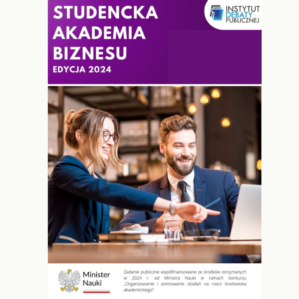 Plakat promujący Studencką Akademię Biznesu