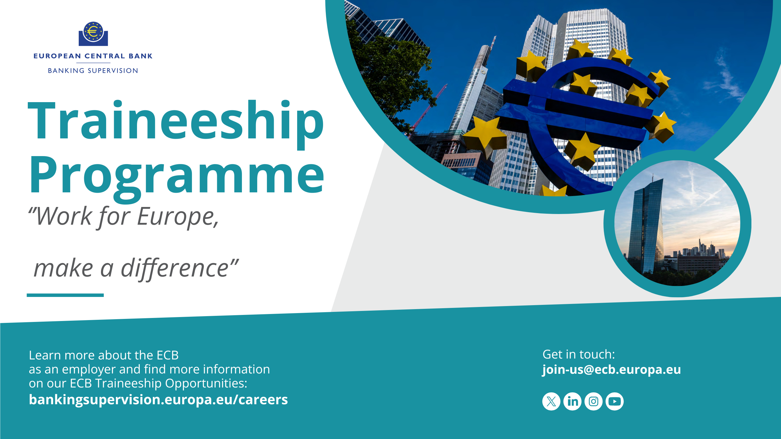 Grafika informująca o spotkaniu ECB Traineeship Programme Meeting