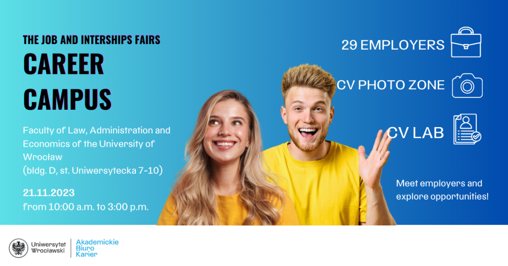 poster promoting job and internship fair