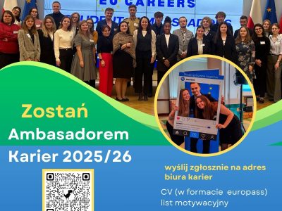 Plakat promujący program Ambasador karier UE