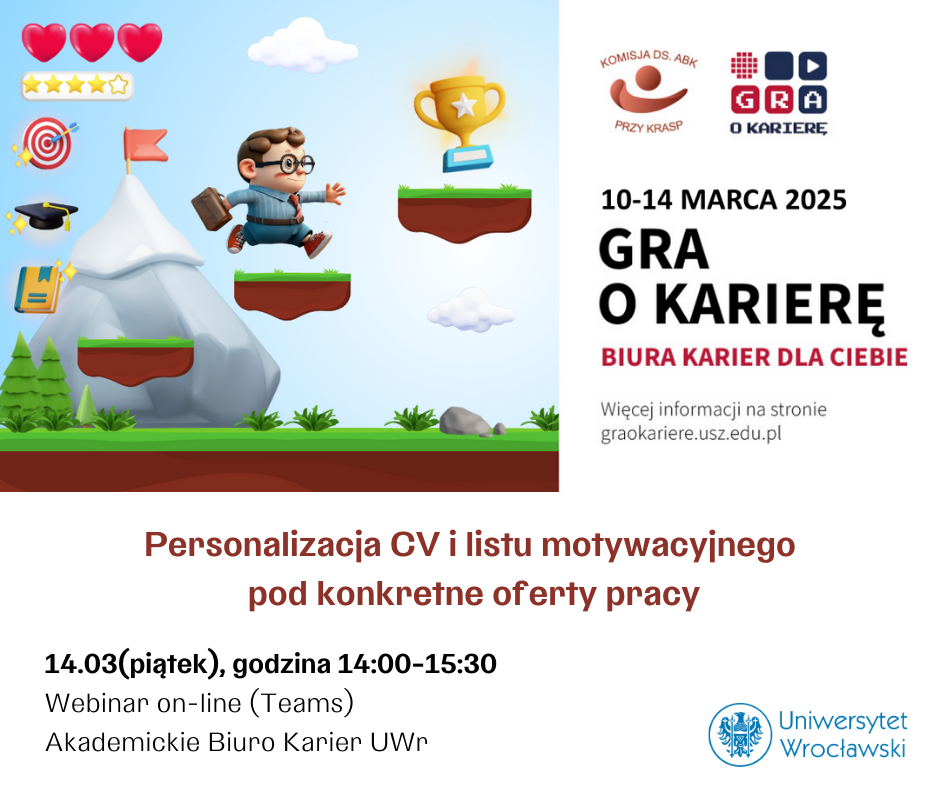 Plakat promujący wydarzenie w ramach Gra o Karierę