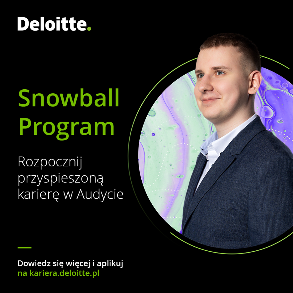 Grafika promująca Snowball Program od Deloitte