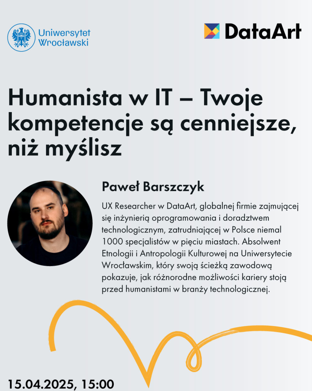 Grafika promująca wydarzenie Humanista w IT