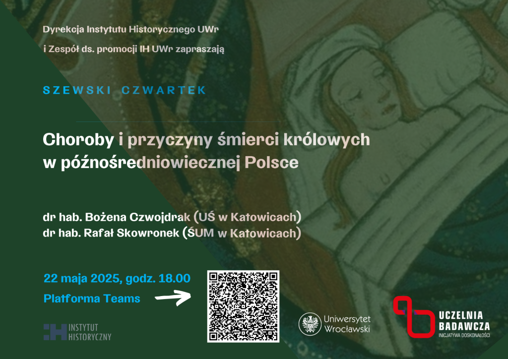 Grafika promująca kolejny wykład w ramach cyklu "Szewskie Czwartki"