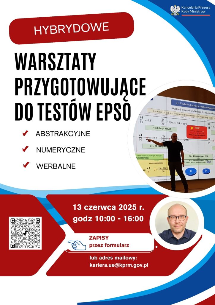 plakat promujący warsztaty z EPSO