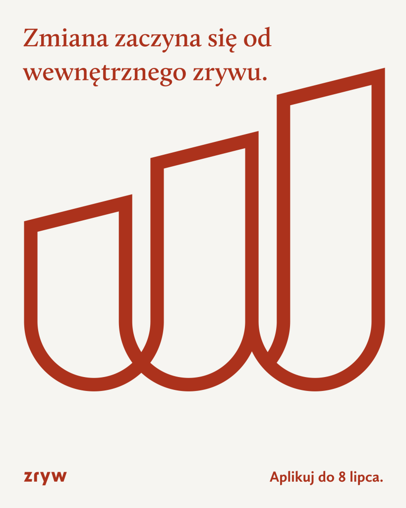 wykres rosnący a podpisem Wszystko zaczyna się od wewnętrznego zrywu.