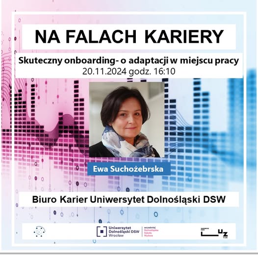 Grafika promująca odcinek podcastu z cyklu Na Falach Kariery