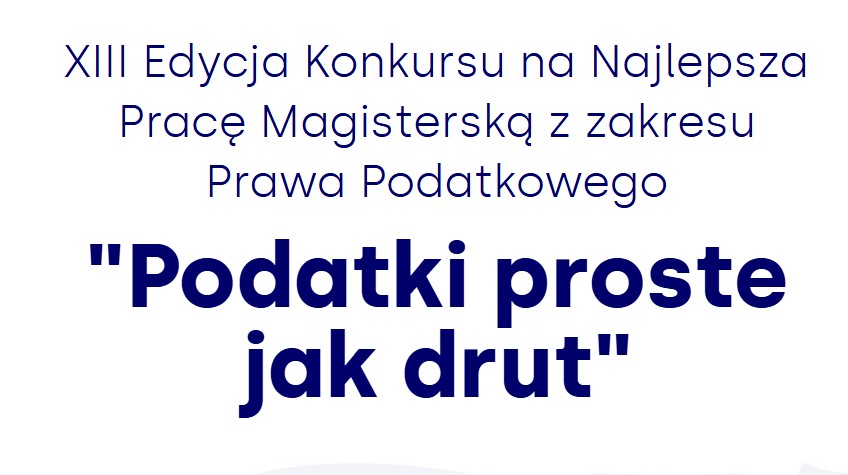 Konkurs podatki proste jak drut