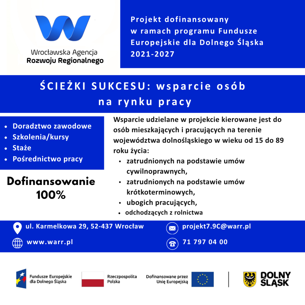 Ulotka promująca projekt ścieżki sukcesu