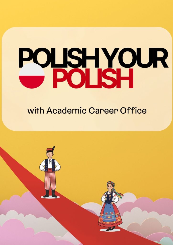 graphic logo of "polish your polish". black and red letters, yellow background.