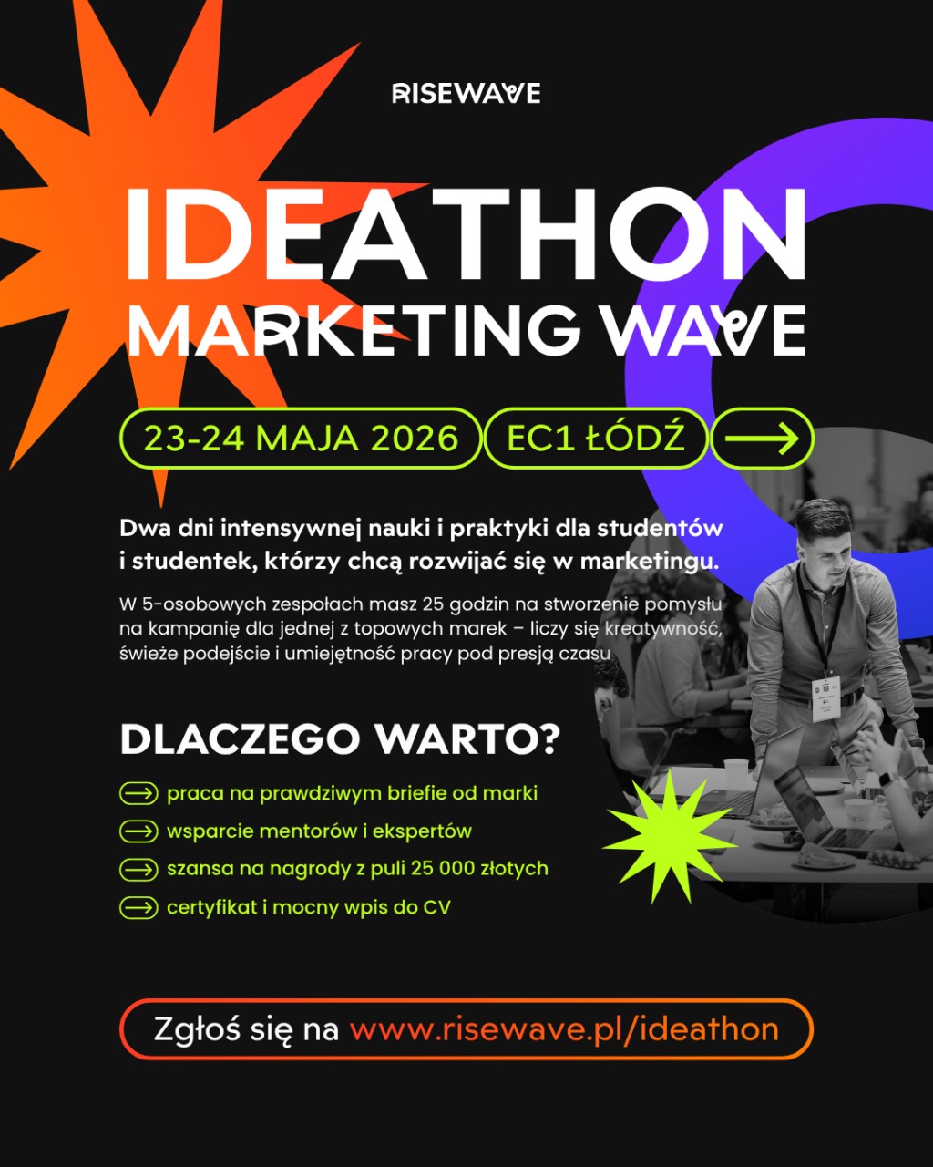 plakat promujący IDEATHON