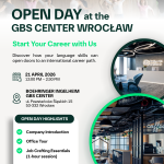 Open Day 21.04. Boehringer Ingelheim. Graphic presenting event details and photos of the office.
