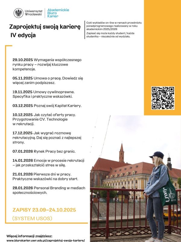 PLAKAT ogólny_ZSK_IV_A4.pdf Plakat ogólny IV edycji przedmiotu ponadprogramowego zaprojektuj swoją karierę